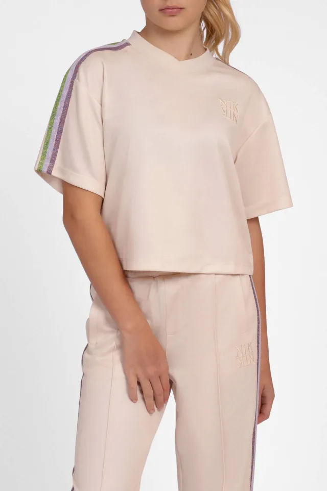 Nik & Nik boxy T-shirt beige, foto 3