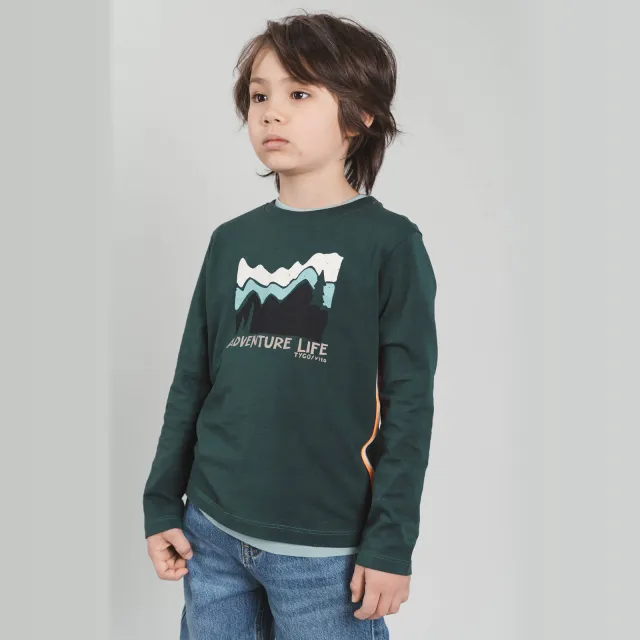 TYGO & vito longsleeve met print donkergroen
