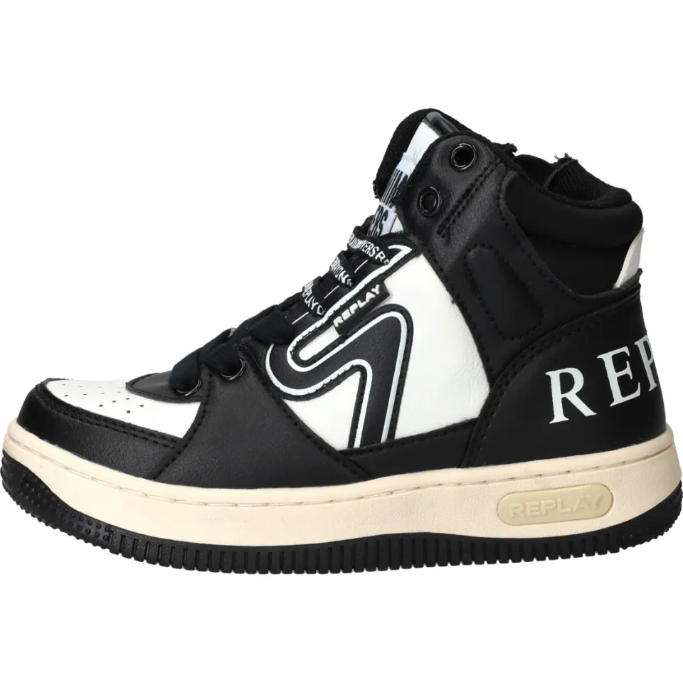 Replay Epic Jr Mid 4 hoge sneaker zwart, foto 8