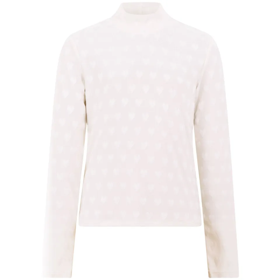 Shoeby longsleeve met hartjesprint ecru, foto 2