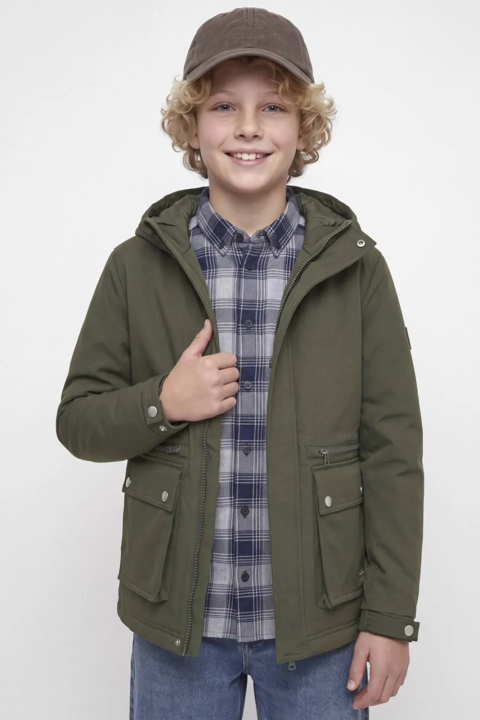 Jack & Jones Wolf parka winterjas donkergroen, foto 5