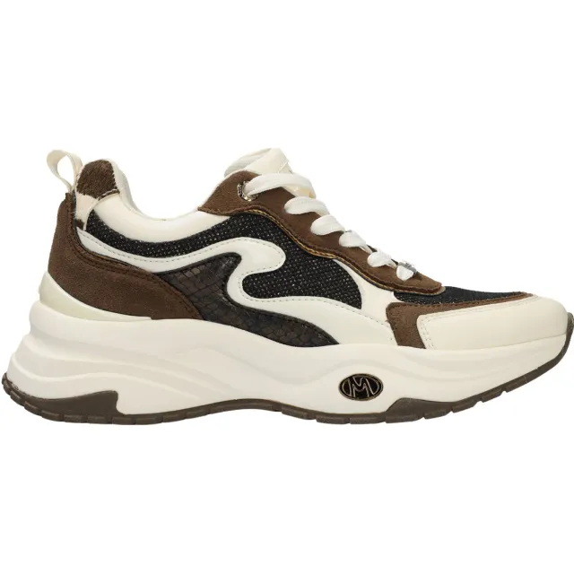 Mexx Palma Ora chunky sneakers wit/bruin