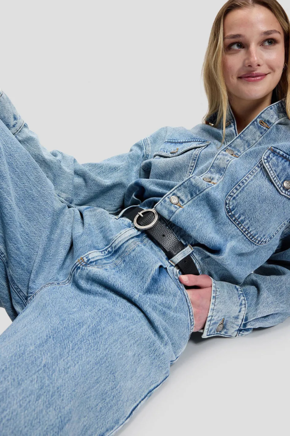 Lee denim jumpsuit lichtblauw, foto 3