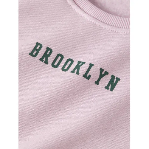 NAME IT KIDS relaxed fit sweater met backprint - lichtroze, foto 4
