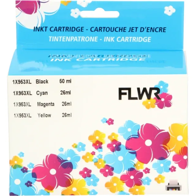 FLWR HP 953XL Multipack zwart en kleur (Huismerk (compatible))