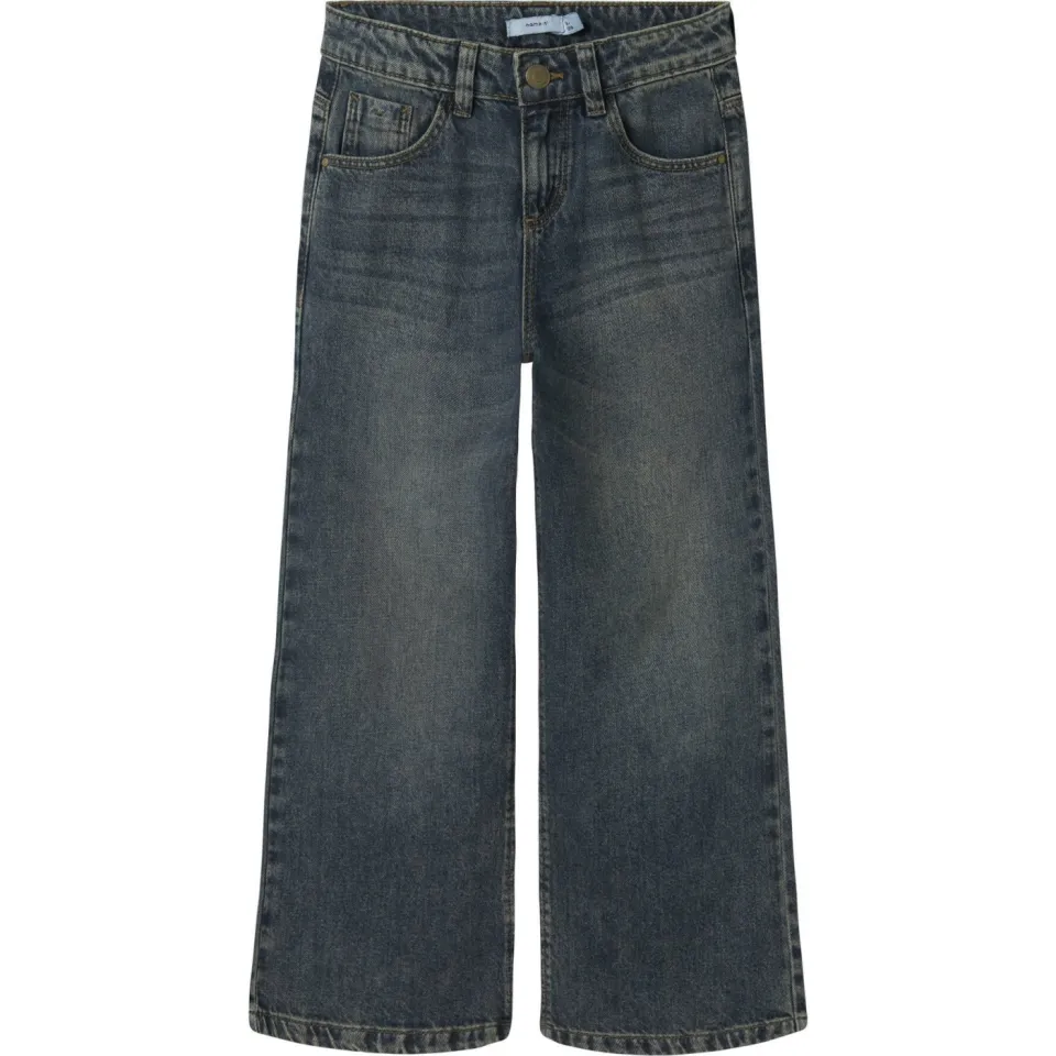 NAME IT KIDS wide leg jeans vintage dark blue denim, foto 2