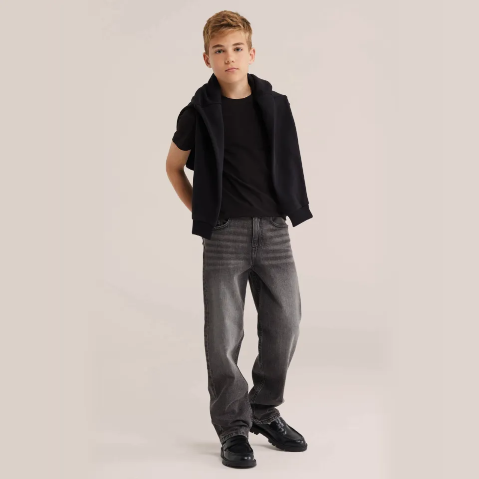 WE Fashion basic T-shirt zwart, foto 3
