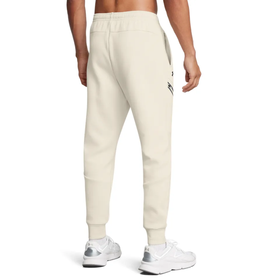 Under Armour Unstoppable Fleece Joggingbroek Wit Zwart, foto 4