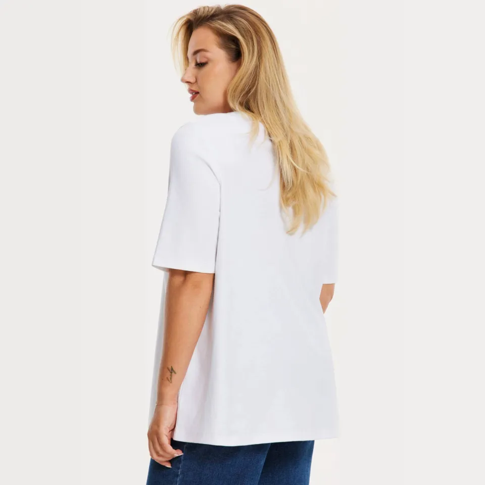 Yoek T-shirt met steentjes wit, foto 4