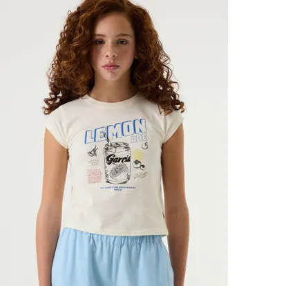 Garcia T-shirt wit, foto 2