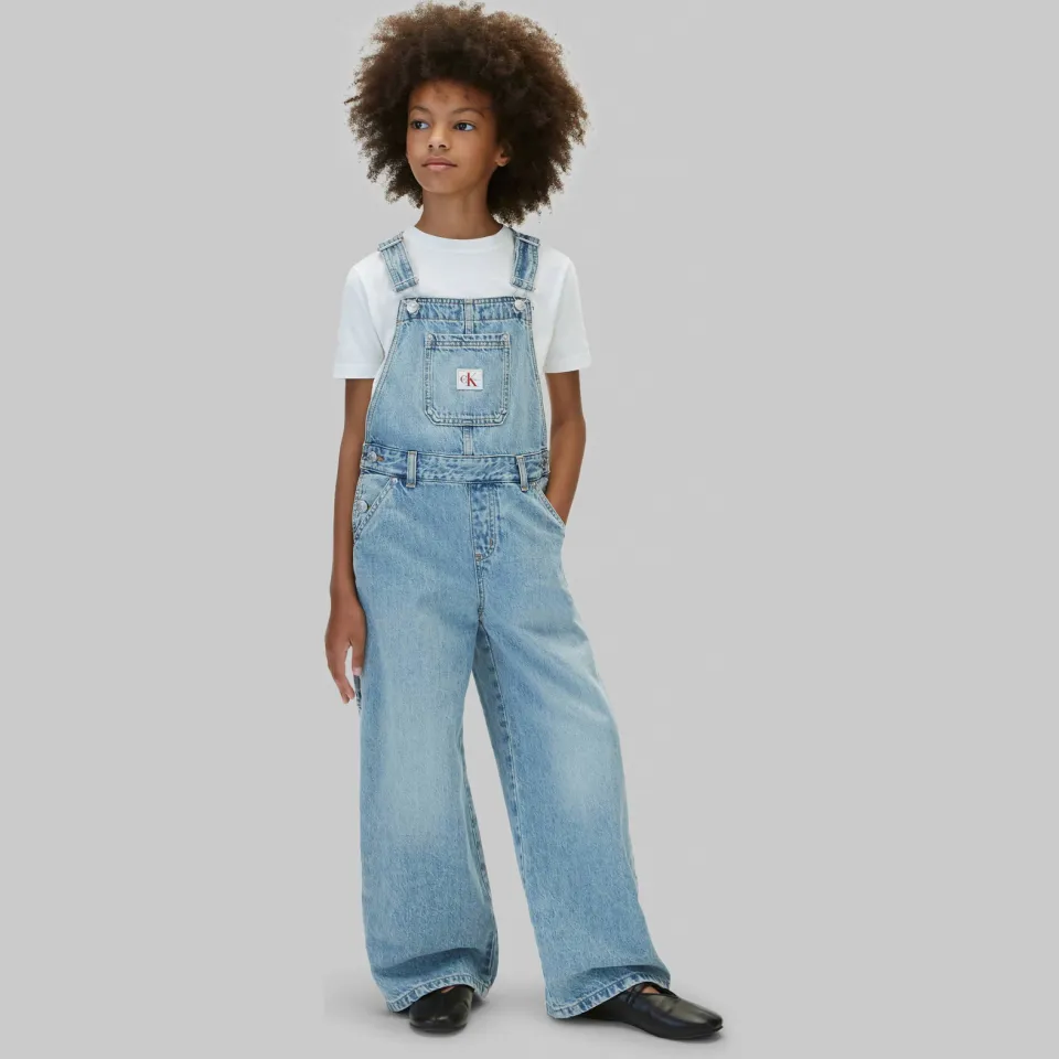 Calvin Klein denim tuinbroek medium blue Dante wash