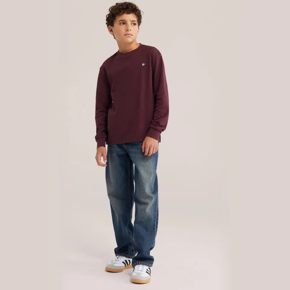 WE Fashion longsleeve donkerrood