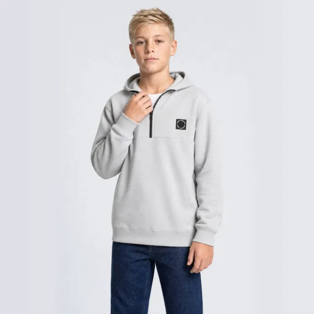 Petrol Industries hoodie met logo - grijs
