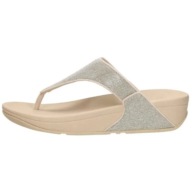 FitFlop Lulu Shimmerglitz Toe-post Goudkleur