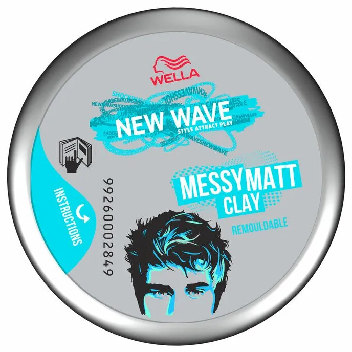 Wella New Wave Messy Matt Clay haarklei, foto 2