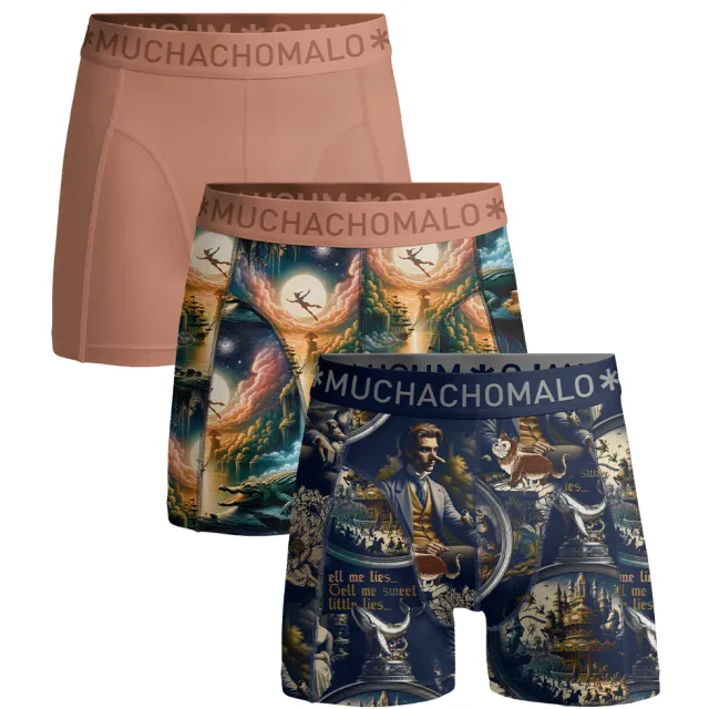 Muchachomalo Heren 3-pack Boxershorts Pinocchio Peter Veelkleurig