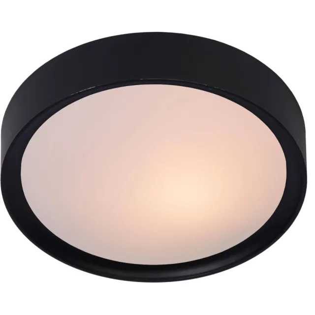 Lucide LEX - Plafonnière - Ø 25 cm - 1xE27 - Zwart