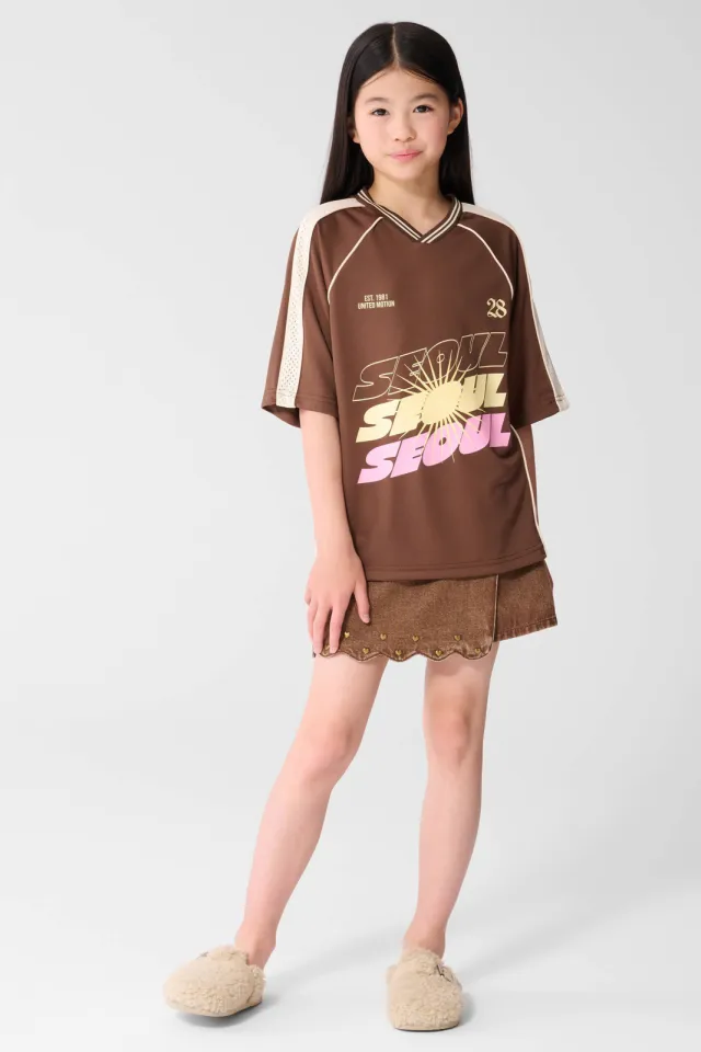 Shoeby Seoul Baseball T-shirt bruin