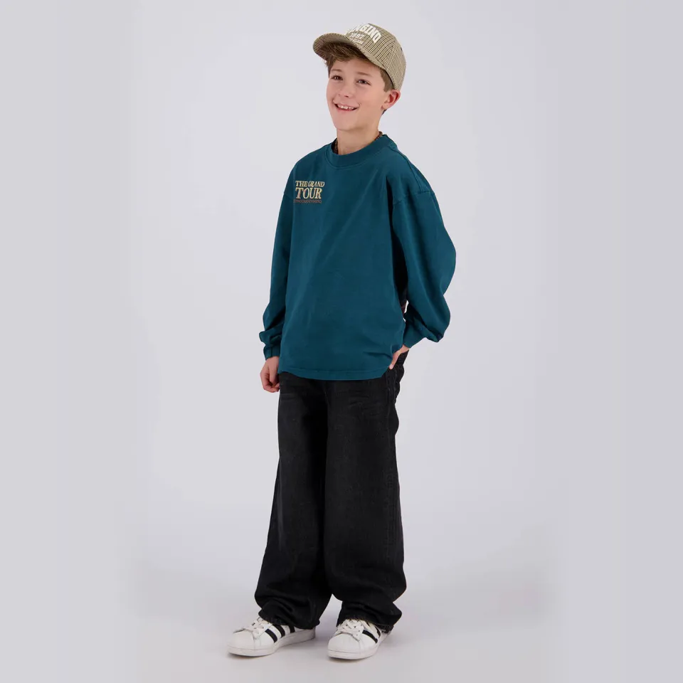 Vingino Hendo oversized longsleeve donkergroen, foto 6