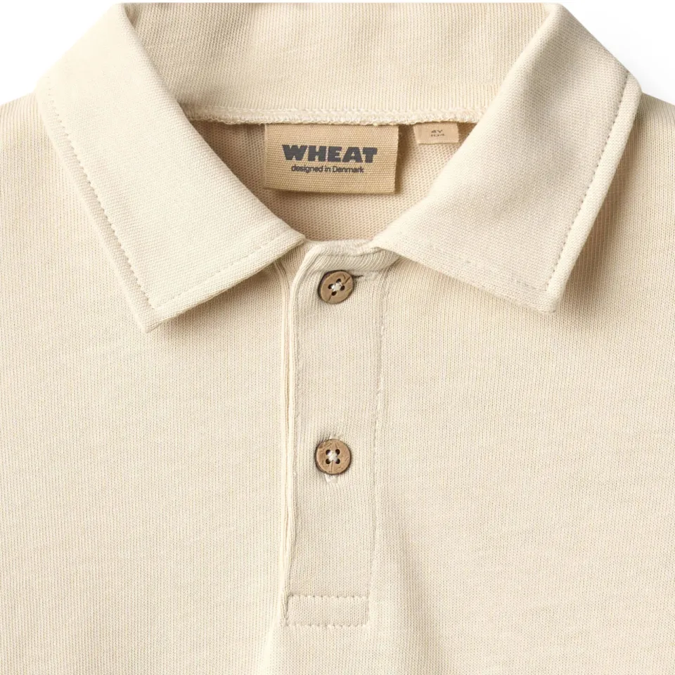 Wheat polo longsleeve beige, foto 3