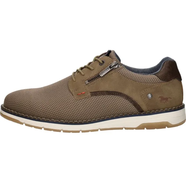 Mustang veterschoenen beige, foto 2