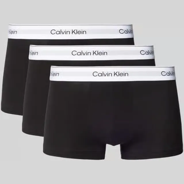 Calvin Klein Low Rise Trunk boxershorts zwart/wit, foto 2