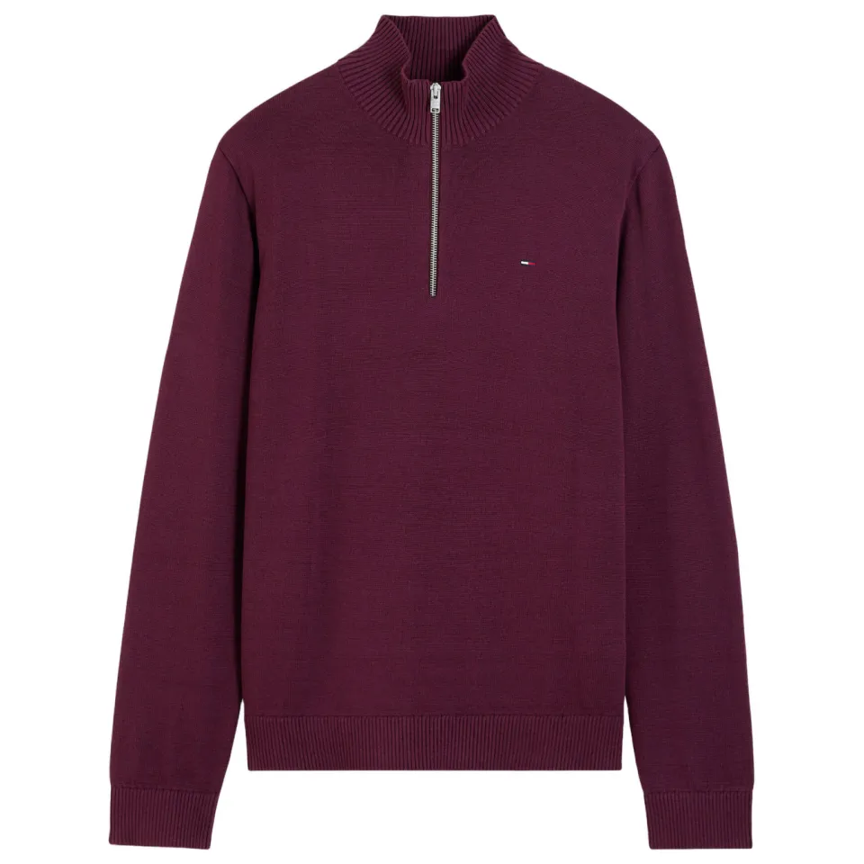 Tommy Jeans katoenen regular fit gebreide trui - calypso berry, foto 2