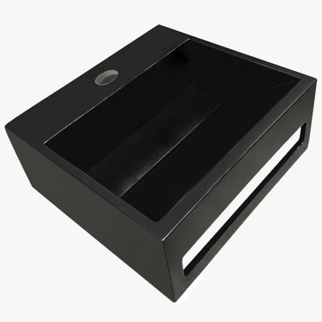 Wiesbaden Fontein Wiesbaden Julia 30x28x12,5 cm Solid Surface Mat Zwart