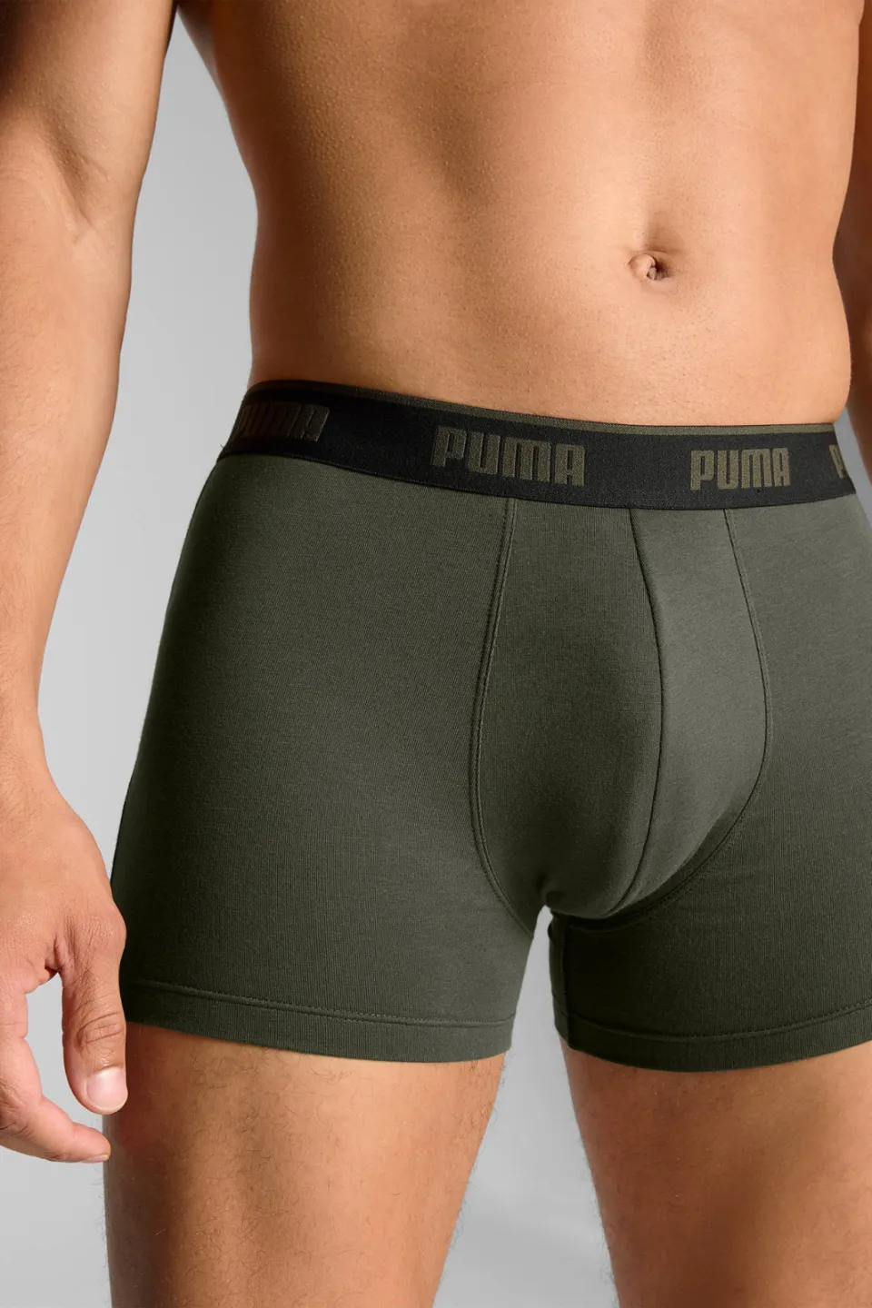 Puma Everyday Basic boxershorts 3-pack olijfgroen zwart, foto 8