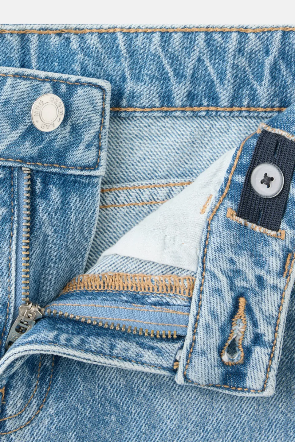 Mango Kids wide leg jeans - lichtblauw, foto 4