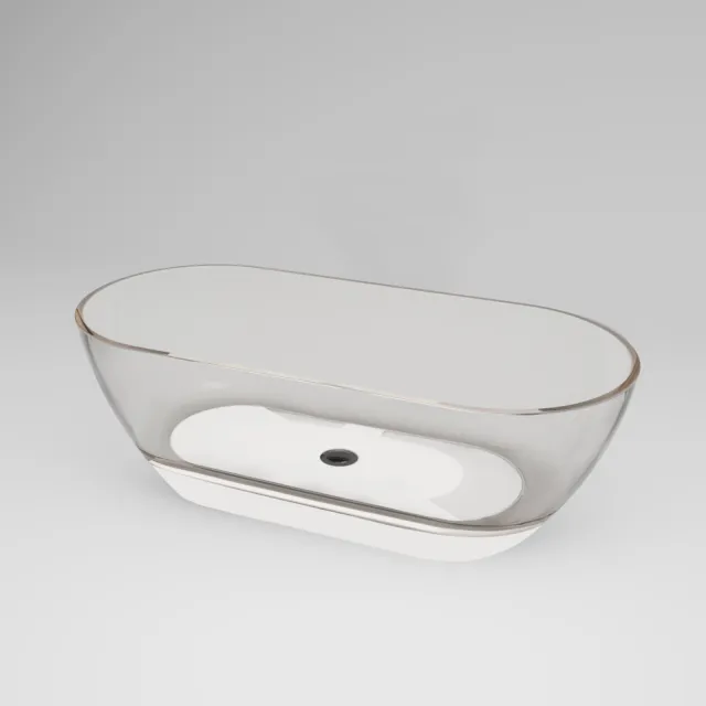 Best Design vrijstaand ligbad transparant resin