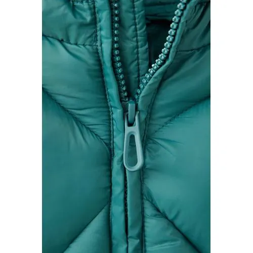 Mango gewatteerde winterjas turquoise, foto 3