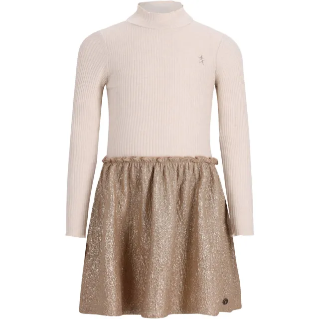 Like Flo glitterjurk goud/crème, foto 2