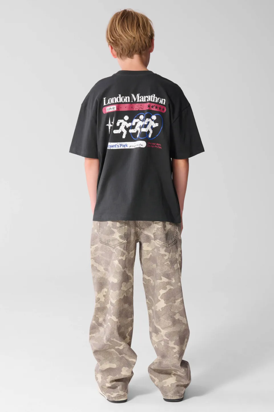 Shoeby T-shirt met backprint antraciet, foto 6
