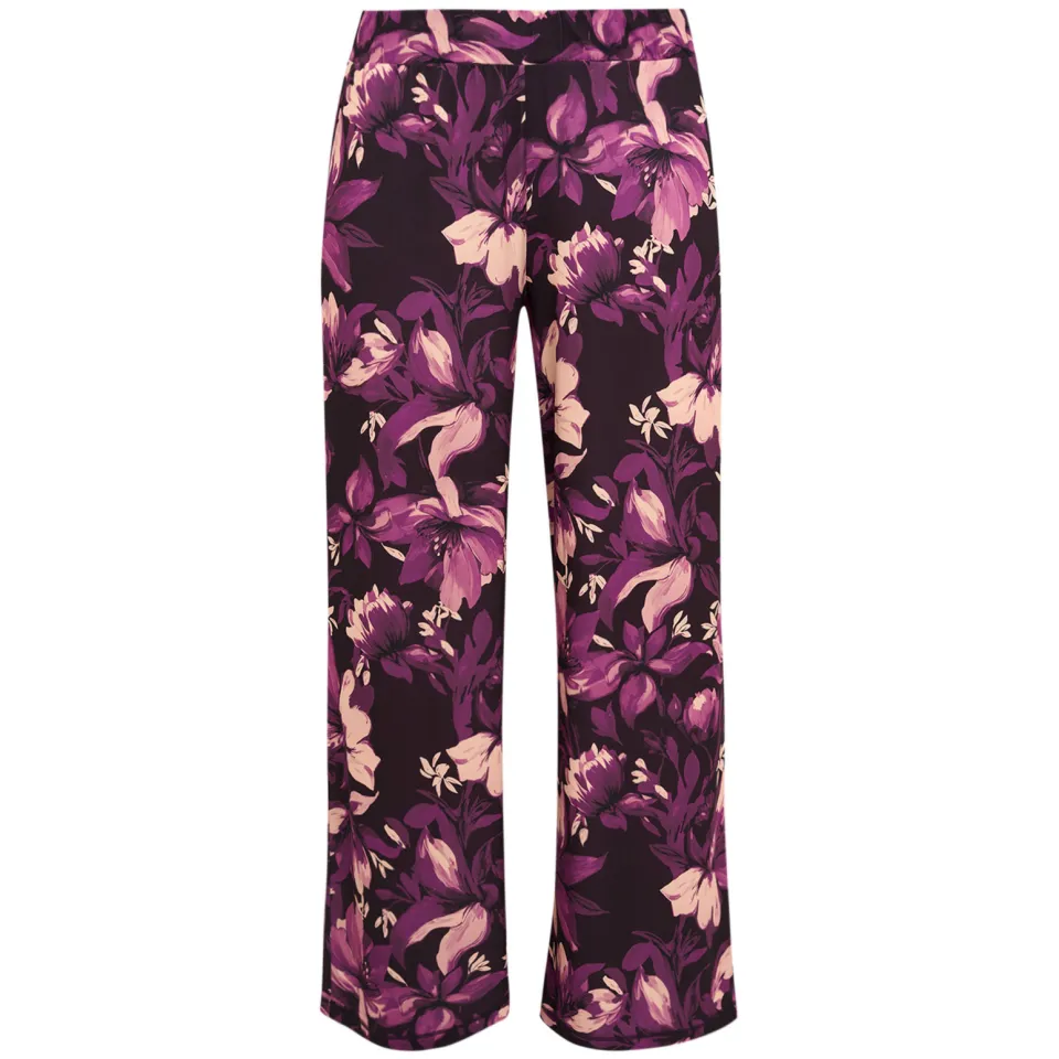 Yoek Ciclamy pantalon bloemenprint paars, foto 3