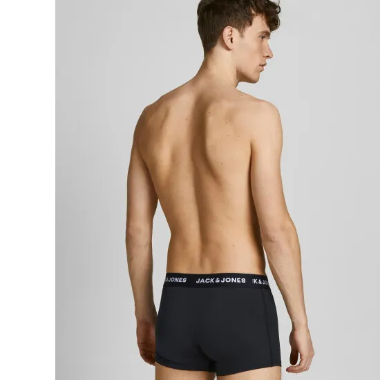 Jack & Jones Boxershorts heren microfiber trunks jacbase 3-pack Zwart