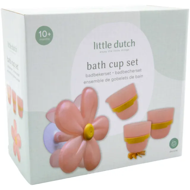 Little Dutch badwand bekers bloem roze, foto 2