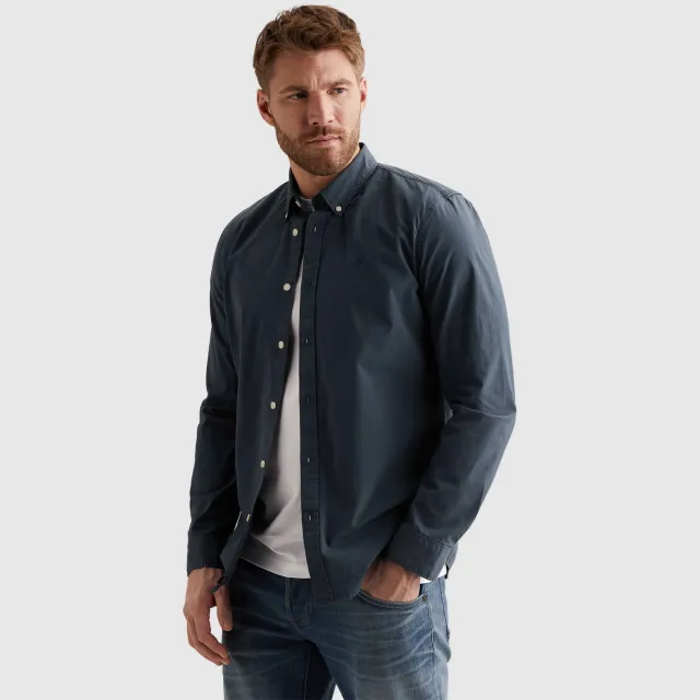 PME Legend regular casual overhemd donkerblauw