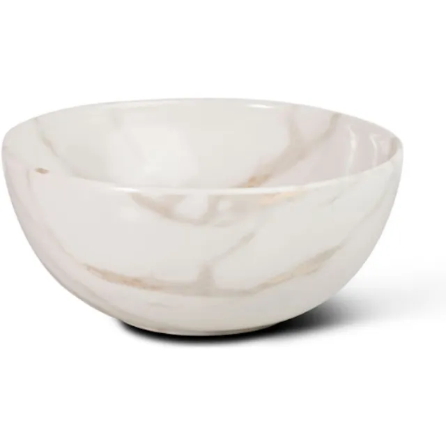 Globo Waskom Globo T-Edge Rond 37x16 cm Zonder Overloop Arabescato Chiaro Wit