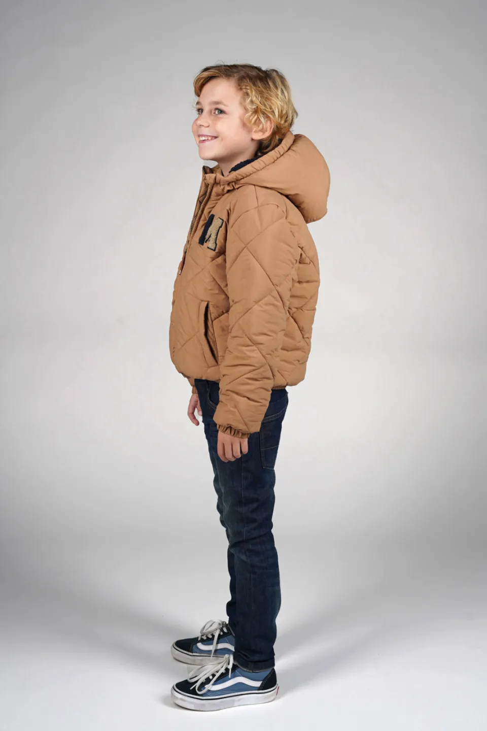 Moodstreet gewatteerde winterjas beige, foto 4