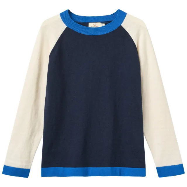 Copenhagen Colors gebreide trui - donkerblauw/ecru/blauw