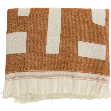 NOUS Living plaid Lecce bruin/crème, foto 3