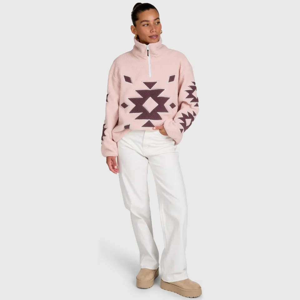 Brunotti Charley fleece sweater - roze