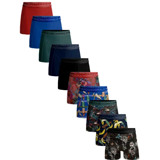 Muchachomalo Heren 10-pack Boxershorts Print/Effen veelkleurig, foto 2
