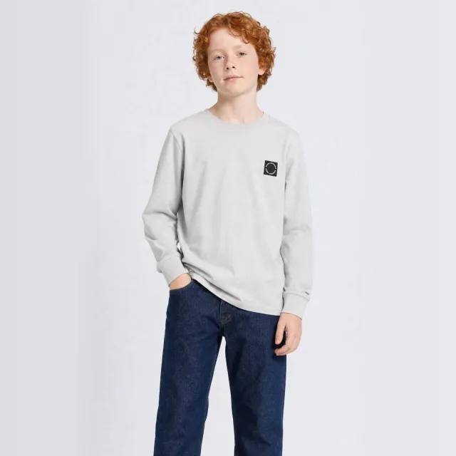 Petrol Industries longsleeve met logo lichtgrijs