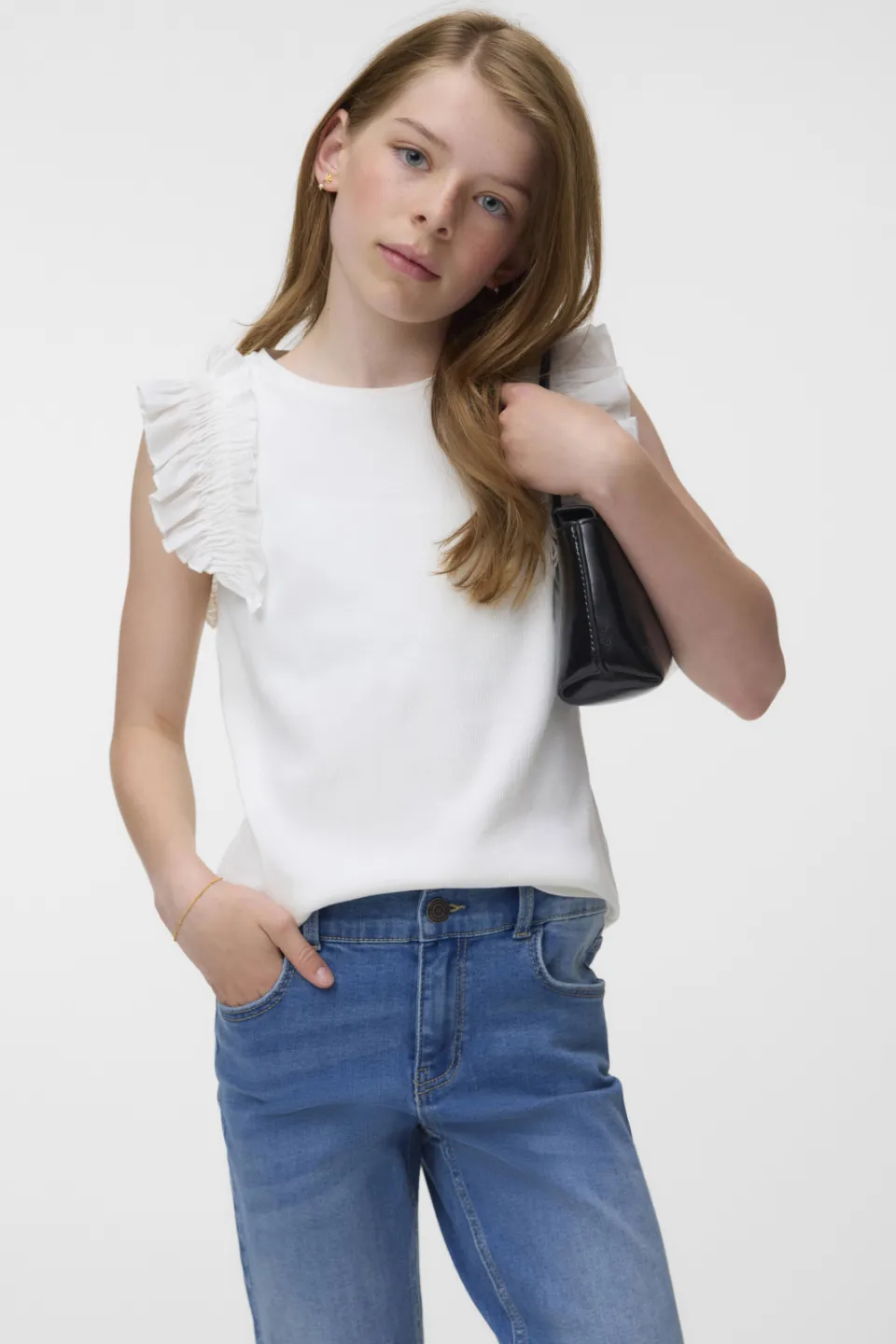 Vero Moda GIRL mouwloze top wit, foto 4