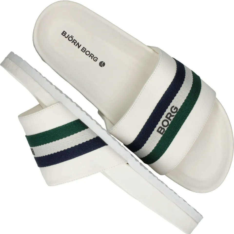 Björn Borg Heritage badslippers wit/zwart, foto 8