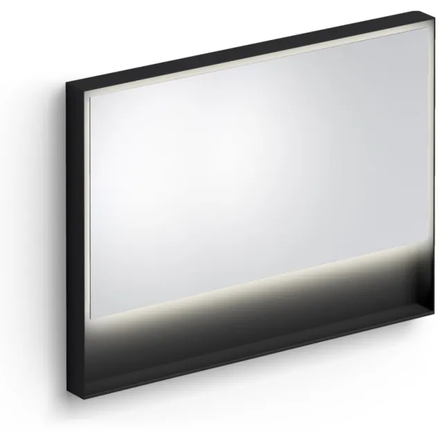 Clou Look At Me Spiegel 2700K LED-Verlichting IP44 Omlijsting In Mat Zwart 110x8x80cm
