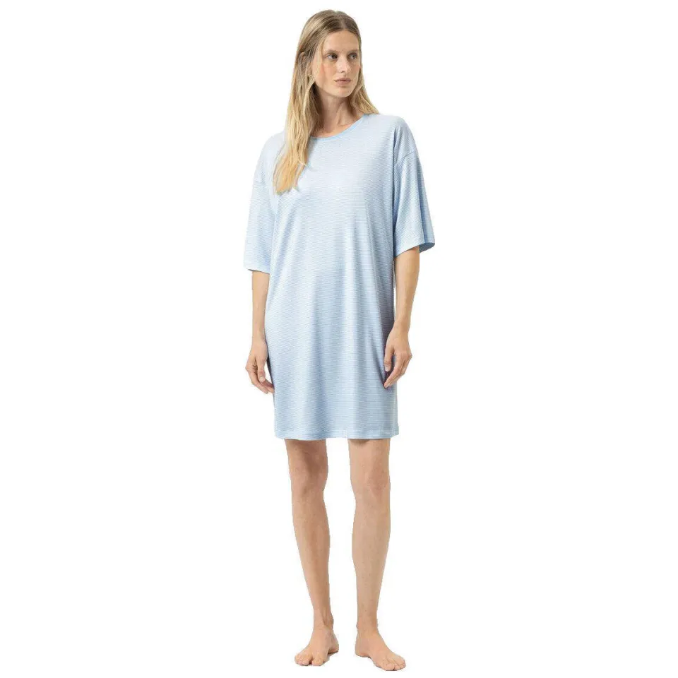 Mey Simple Stripes nachthemd lichtblauw
