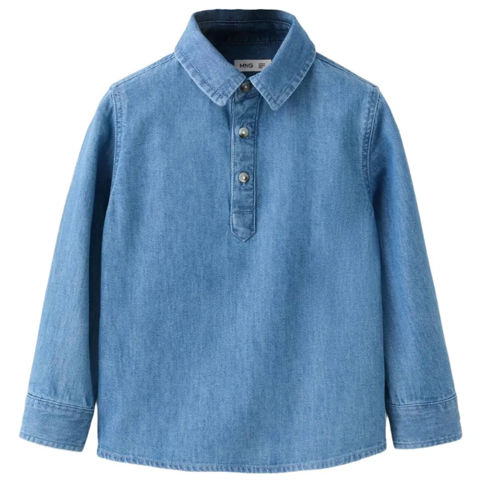 Mango Kids denim overhemd - mediumblauw, foto 2